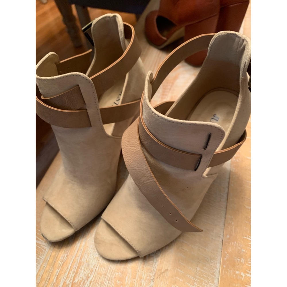 JustFab taupe booties